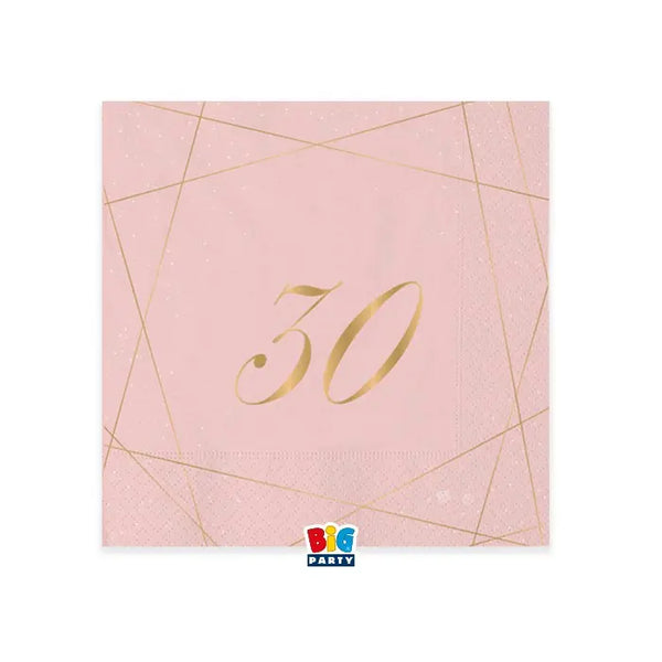 Napkins 30 Years Rose