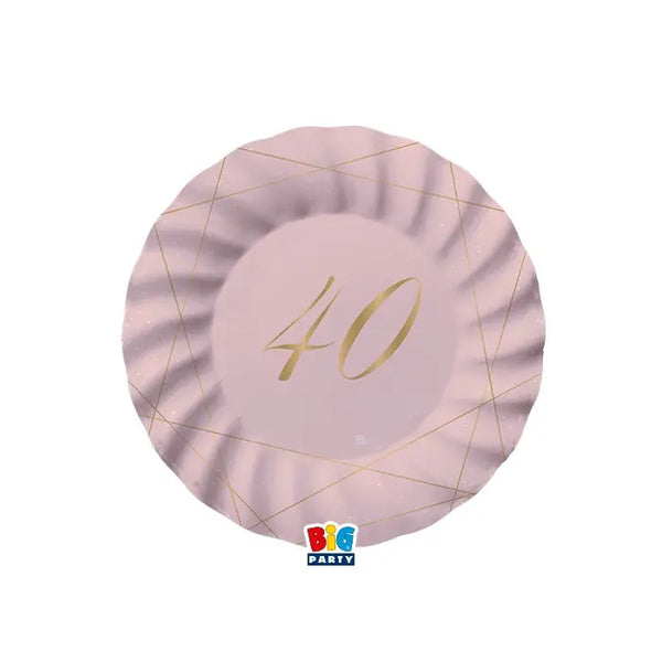 Plates 40 Years Rose