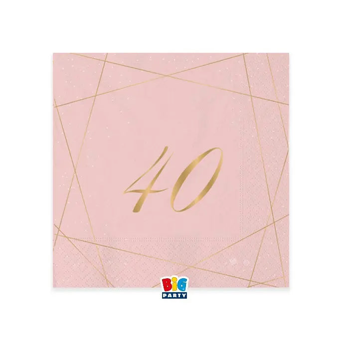 Napkins 40 Years Rose