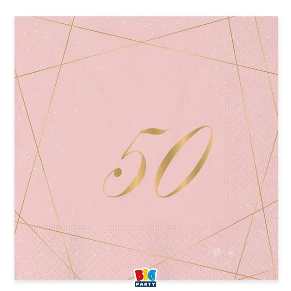 Napkins 50 Years Rose