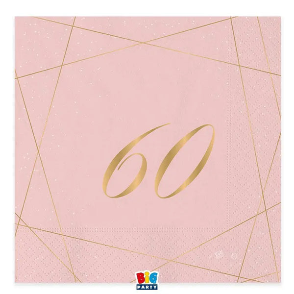 Napkins 60 Years Rose