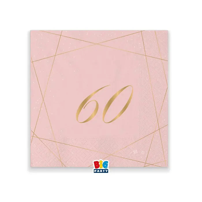 Napkins 60 Years Rose