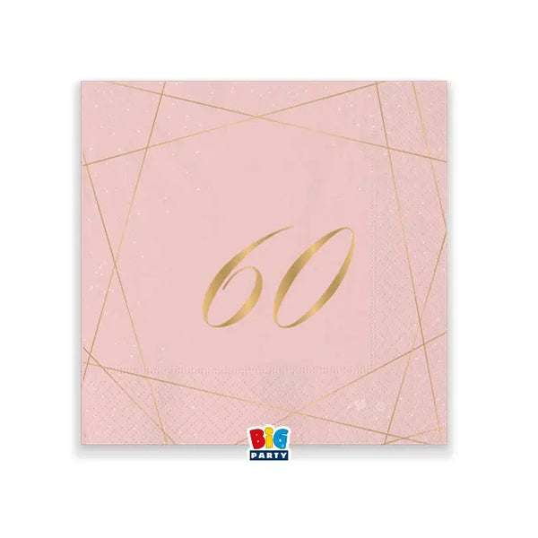 Napkins 60 Years Rose