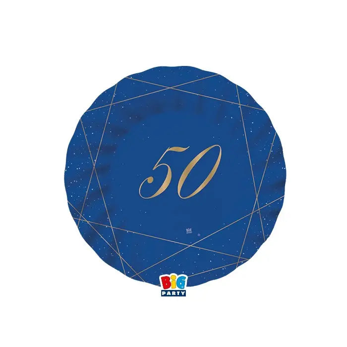 Plates 50 Years Blue Gold