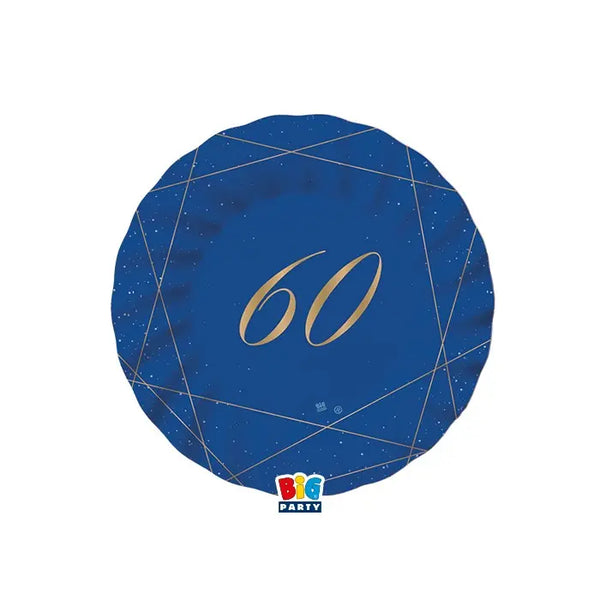 Plates 60 Years Blue Gold