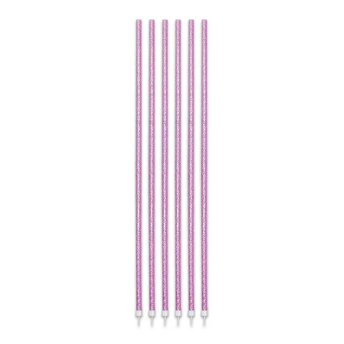 Pink Glitter Candles