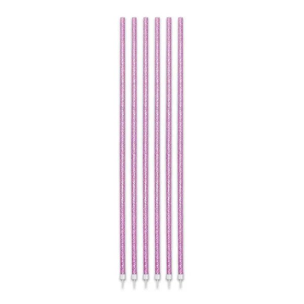Pink Glitter Candles