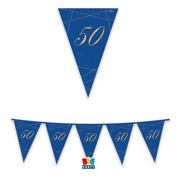 Flag banner 50 Blue Gold