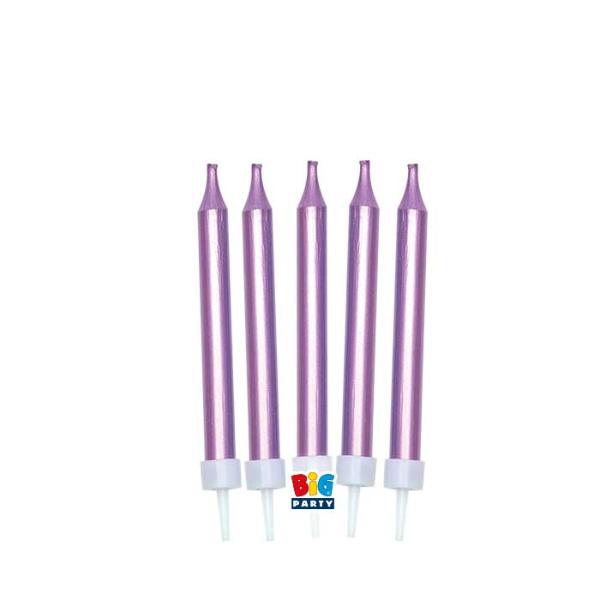5 Candles Mini Metal Fuxia