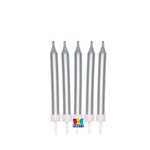 5 Candles Mini Metal Silver