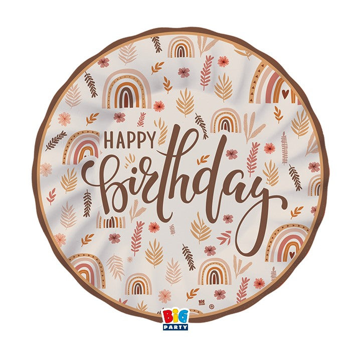 Plates Happy Birthday Boho