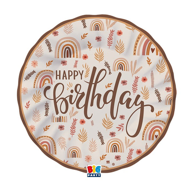 Plates Happy Birthday Boho