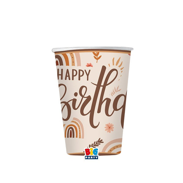 Cups Happy Birthday Boho