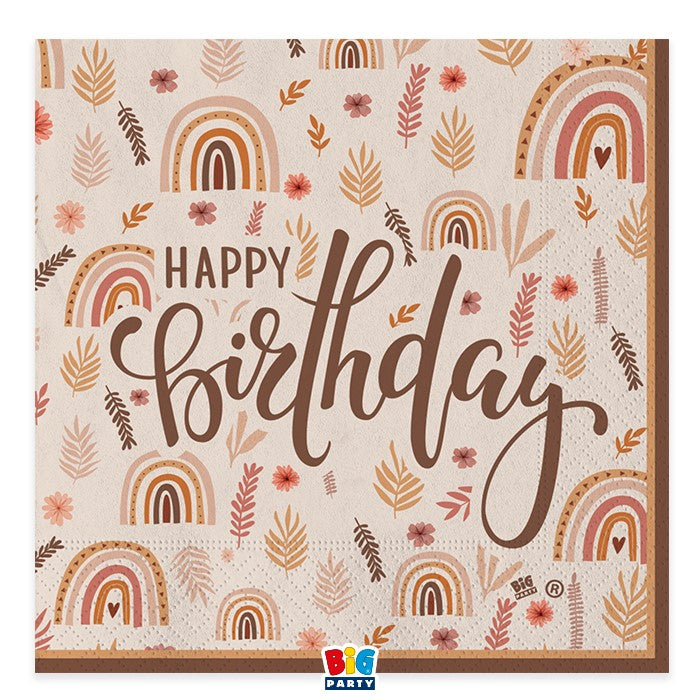 Happy Birthday Boho  Napkins