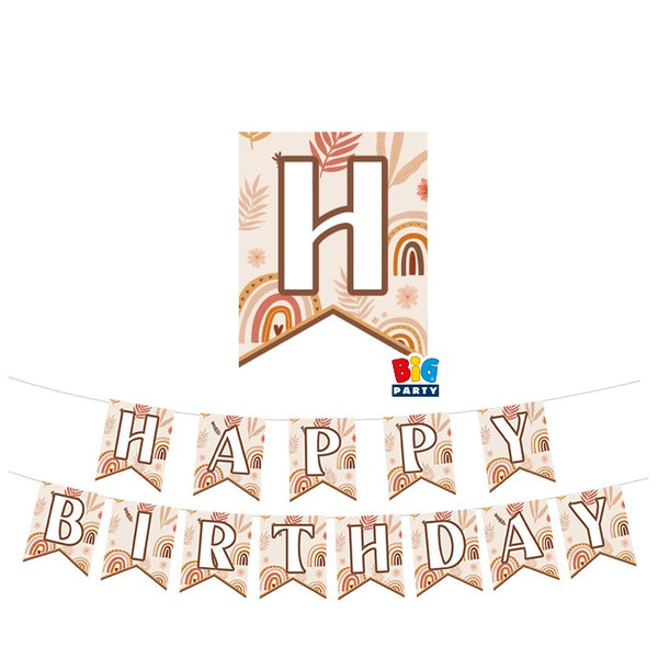 Banner Happy Birthday Boho