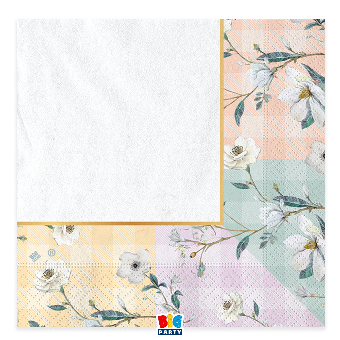Napkins Floral Vichy