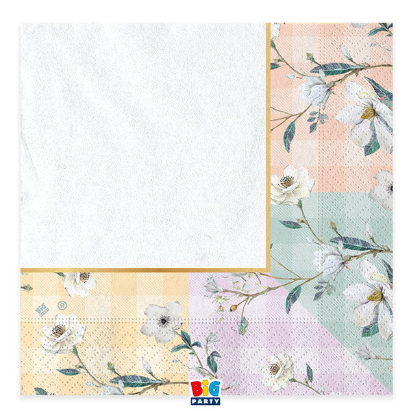 Napkins Floral Vichy