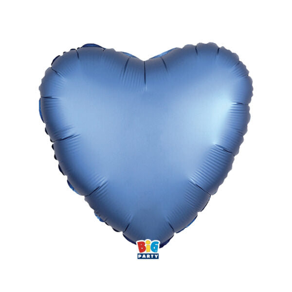Foil balloon heart Blu Satin