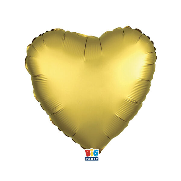 Foil balloon heart Gold Satin