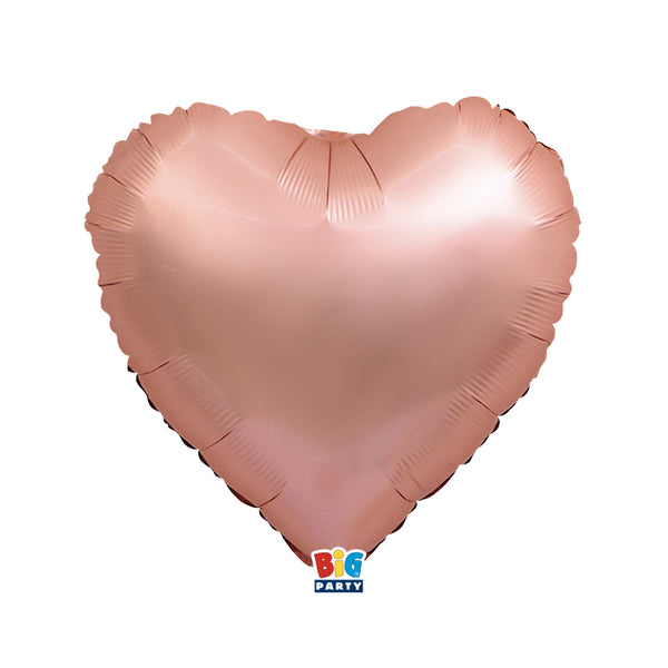 Foil balloon heart  Rose Gold Satin