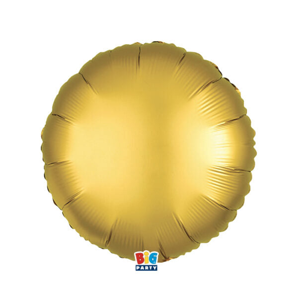 Foil balloon Round  Gold Satin