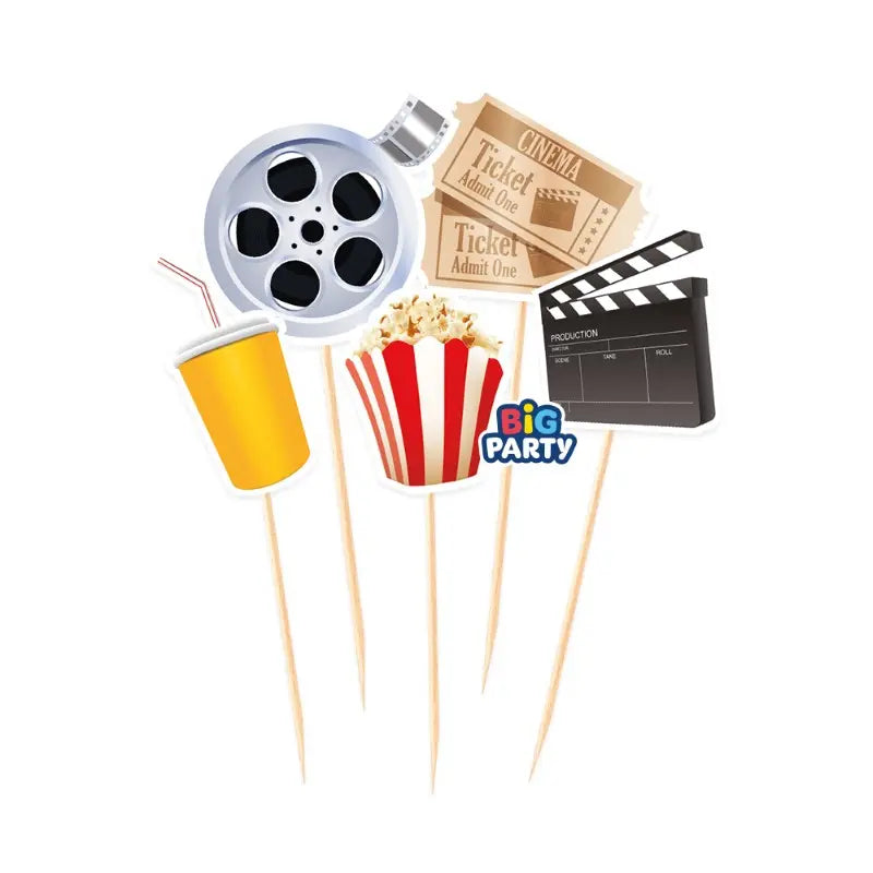 Mini Cinema Shaped Cake Toppers