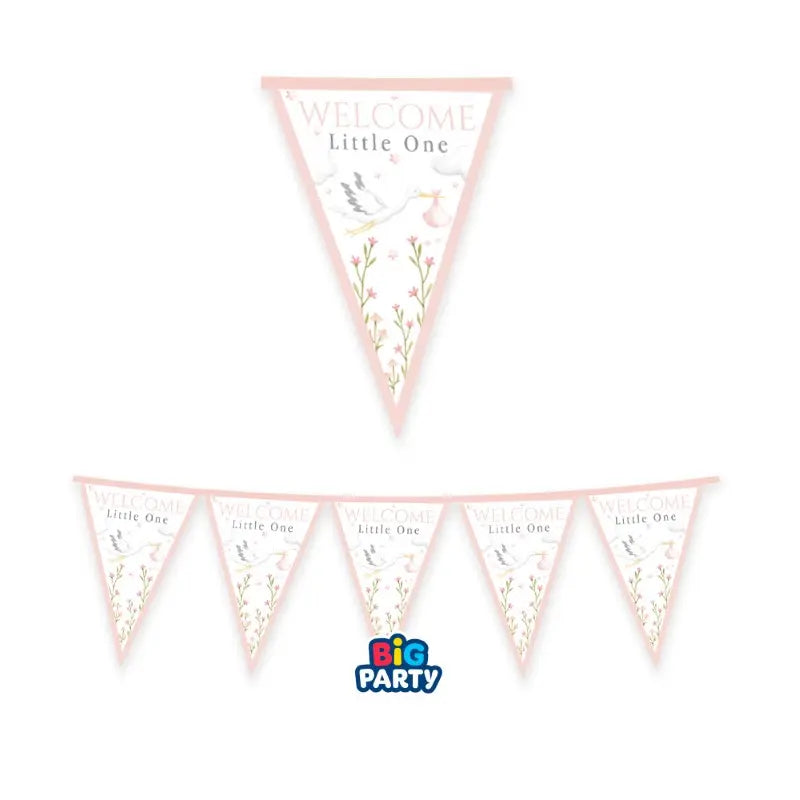 Banner Welcome Little One Pink