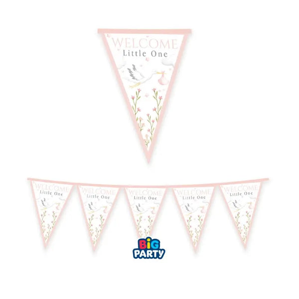 Banner Welcome Little One Pink