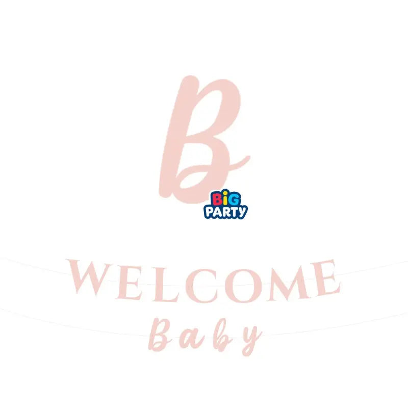 Italic Welcome Baby Pink Garland