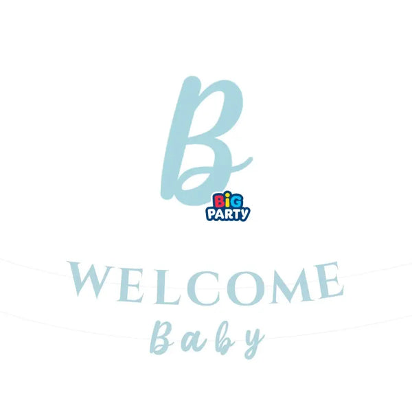 Welcome Baby Light Blue Garland