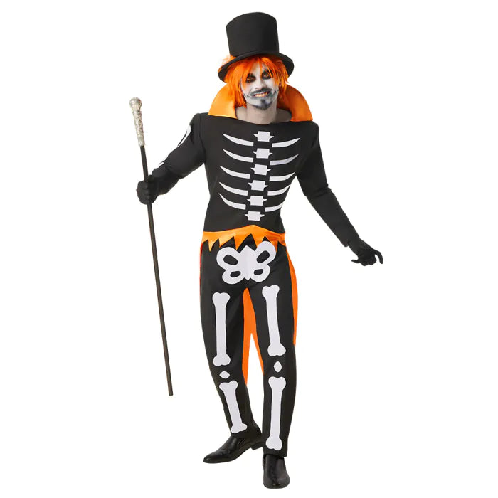 Adult costume Groovy skeleton (S)