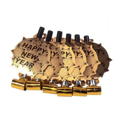 Gold Happy New Year Sounding Blow-Outs