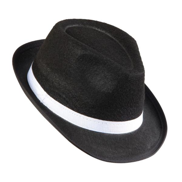 Gangter Black Hat with white Ban