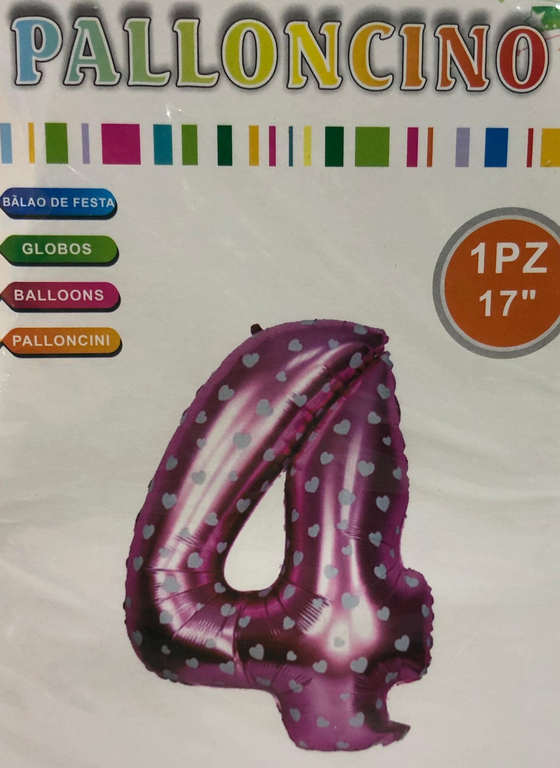 Air Filled Pink w/ hearts no 4