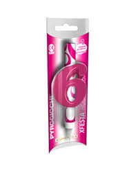 Fountain candle No. 6 Pink