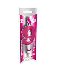 Fountain candle No. 9 Pink