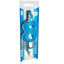 Fountain candle No. 8 Blue