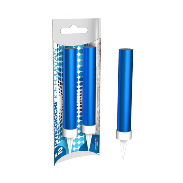 Ice Fontain Blue 2 Candles