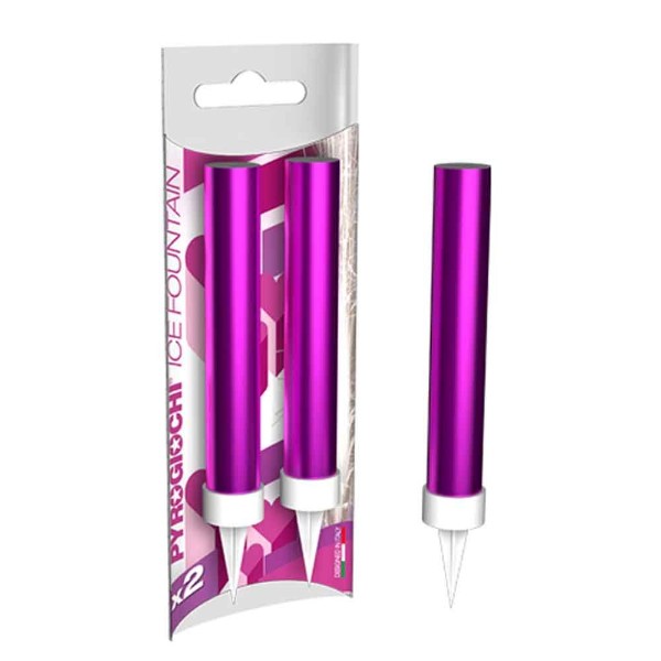 Candle Fontain Pink Pack of 2