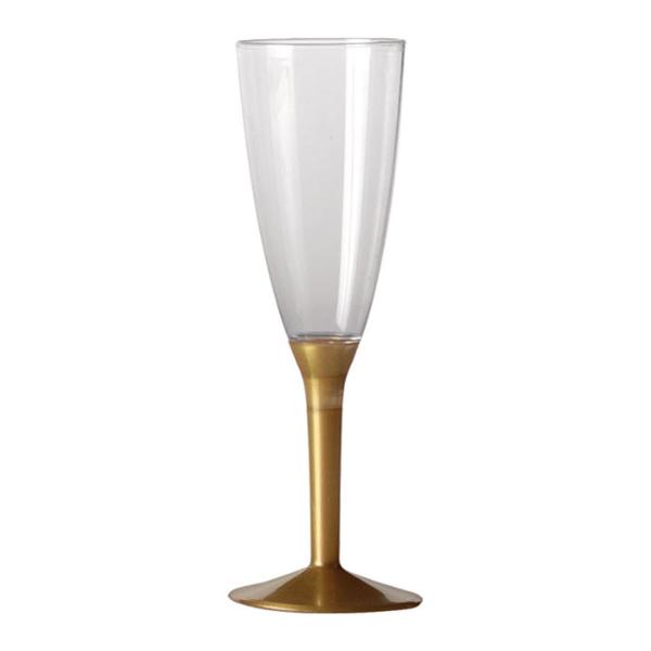 champage plastic glass gold
