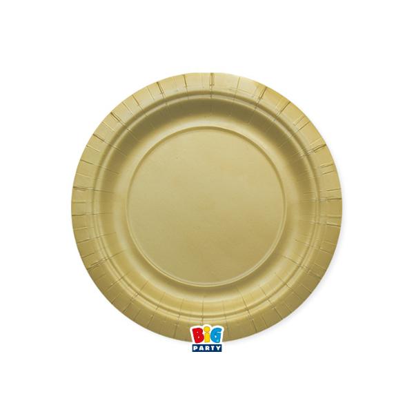 Paper plates Ecolor  gold Matt