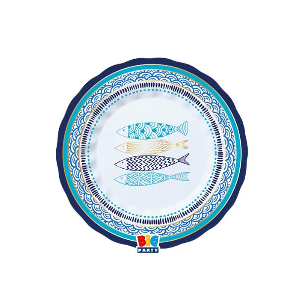 Ppaper Plates blue Marine