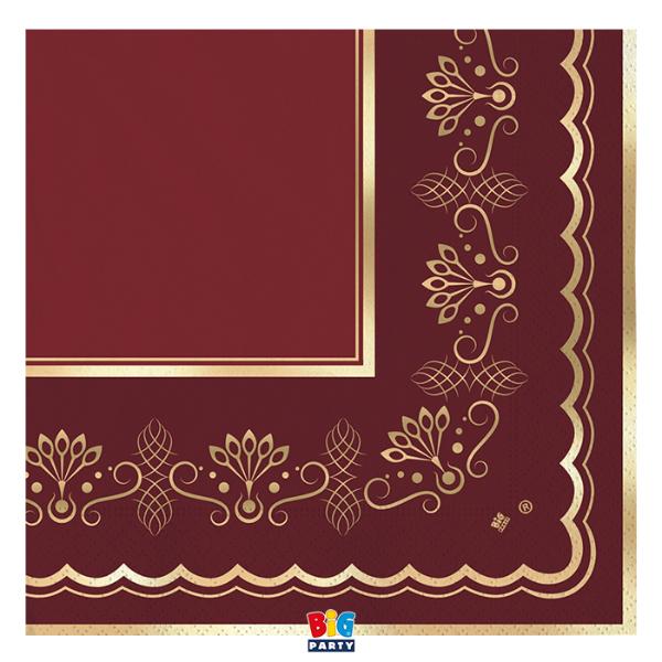 Napkins Royal Red gold