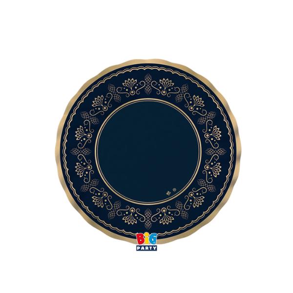Paper Plates Royal Blue Gold