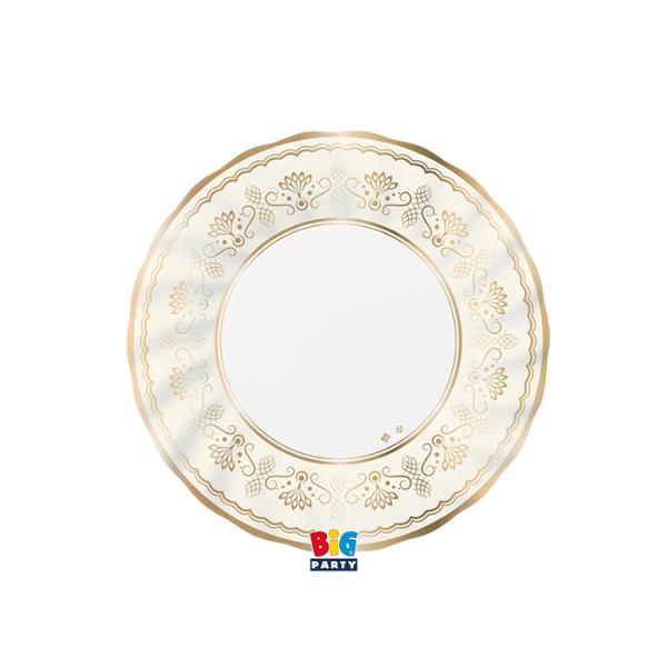 Paper Plates Royal Ivory Gold