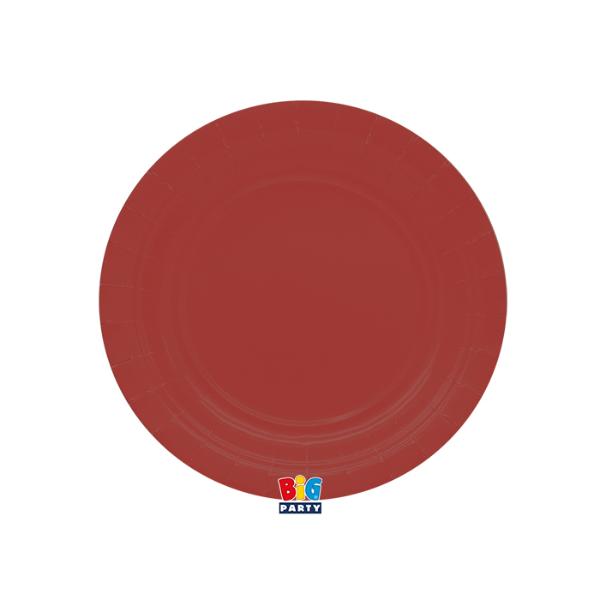 Red Paper plates Ecolor