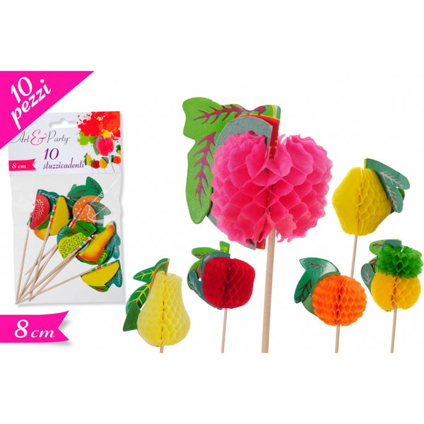 Set 10 Picks Frutta 3D