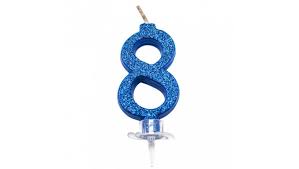 No. 8 - Blue with glitter