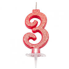 No. 3 - Red with glitter