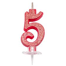 No. 5 - Red with glitter